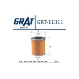 GRAT 11311 Mazot Filtresi Kangoo Megane II Laguna Master / Movano 1.9 DCI 2.5 2.8 Dtı S8U