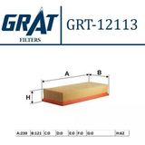 GRAT 12113 Hava Filtresi 208 301 308 II 2008 / C-Elysee 12- C3 II 12- Ds3 12- 1.2 Vtı
