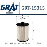 GRAT 15315 Mazot Filtresi Lt28-35 01- Lt28-46 02- 2.8 TDI Auh Bcq