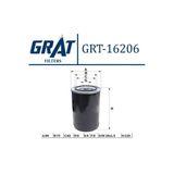 Grat 16206 Yağ Filtresi Starex 97- 2.5Tdcı H1 01- 2.5 Crdı H100 2.5Tcı / Bongo Sorento / L300 Kısa T