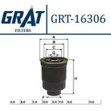 Grat 16307 Mazot Filtresi H100 Starex 98>08 Mitsubishi L300 L199 31390H1000