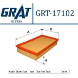 GRAT 17102 Hava Filtresi Focus 98-04 Tourneo Connect 02- Transit Connect 02- 1.4 16V 1.6 16V 1.8 TDCI 1.8 16V 2.0