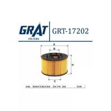 GRAT 17202 Yağ Filtresi Mondeo III 00-07 Transit V184 00-06 2.0 TDCI 2.4 TDCI Zıgzaklı