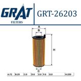 GRAT 26203 Yağ Filtresi Touareg / A4 Q7 2.7 TDI 3.0 TDI 3.0 TDI 4.2 TDI