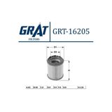 Grat 2632027000 Yag Fıltresı -(Hyundaı: Tucson 0410 2.0 Crdı / Santafe 0106 2.0 Crdı / Sportage 0410 2.0