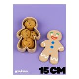 GRAUHAUS Gingerbread Kurabiye Tabağı 15 CM Dekoratif Kurabiye Kutusu Yılbaşı Temalı Kurabiye Adam