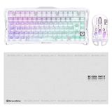 Gravastar K1 Lite Mekanik Gaming Klavye, M2 Kablosuz Optik Mouse ve Mousepad Oyuncu Seti (Crystal Aurora)