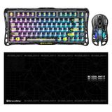 Gravastar K1 Lite Mekanik Gaming Klavye, M2 Kablosuz Optik Mouse ve Mousepad Oyuncu Seti, Stealth Bl