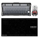 Gravastar K1 Mekanik Gaming Klavye, M1 Pro Kablosuz Optik Mouse ve Mousepad Oyuncu Seti (Gradient Black)