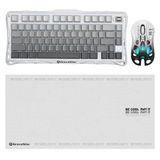 Gravastar K1 Mekanik Gaming Klavye, M1 Pro Kablosuz Optik Mouse ve Mousepad Oyuncu Seti, Gradient Wh