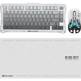 Gravastar K1 Mekanik Gaming Klavye, M1 Pro Kablosuz Optik Mouse ve Mousepad Oyuncu Seti, Gradient White - Beyaz