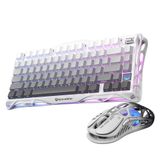 Gravastar K1 Mekanik Gaming Klavye, M1 Pro Kablosuz Optik Mouse ve Mousepad Oyuncu Seti (Gradient White)