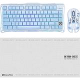 Gravastar K1 Mekanik Gaming Klavye, M1 Pro Kablosuz Optik Mouse ve Mousepad Oyuncu Seti, Ice Blue - Mavi
