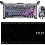 Gravastar K1 Pro Mekanik Gaming Klavye, x Kablosuz Optik Mouse ve Mousepad Oyuncu Seti, Cyberpunk - Gri