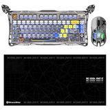Gravastar K1 Pro Mekanik Gaming Klavye, X Kablosuz Optik Mouse ve Mousepad Oyuncu Seti (Interstellar Silver)