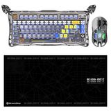 Gravastar K1 Pro Mekanik Gaming Klavye, X Kablosuz Optik Mouse ve Mousepad Oyuncu Seti, Interstellar