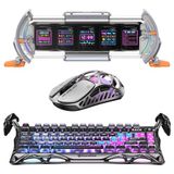 Gravastar K1 Pro Mekanik Gaming Klavye, X Pro Kablosuz Optik Mouse ve Dijital Resim Çerçevesi Oyuncu