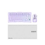 Gravastar Lavender Purple V75 Manyetik Kablolu Gaming Klavye M1 Pro Kablosuz Optik Mouse Ve Mousepad Oyuncu Seti - Mor