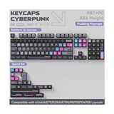 Gravastar Mekanik Oyuncu Klavyesi Tuş Takımı Seti, Mekanik Klavye ile Uyumlu Tuşlar, Cyberpunk - Çok Renkli