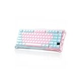 GravaStar Mercury K1 Lite RGB Kablosuz Mekanik Gaming Klavye, İngilizce Q, Lumen Rose