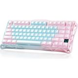 Gravastar Mercury K1 Lite Rgb Kablosuz Mekanik Gaming Klavye, Ingilizce Q,aurora Mist - Yeşil