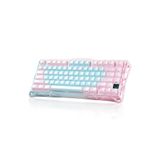 GravaStar Mercury K1 Lite RGB Kablosuz Mekanik Gaming Klavye, İngilizce Q,Aurora Mist
