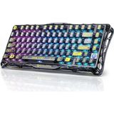 GravaStar Mercury K1 Lite RGB Kablosuz Mekanik Gaming Klavye, Türkçe Q, Transparan Siyah
