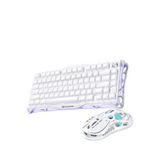 Gravastar Mercury K1 Opaline White Kablosuz Mekanik Gaming İngilizce Q Klavye Ve M2 Kablosuz Optik Mouse Seti - Beyaz