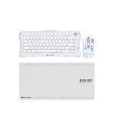 Gravastar Mercury K1 Opaline White Kablosuz Mekanik Gaming Klavye M2 Kablosuz Optik Mouse Ve Mousepad Oyuncu Seti - Beyaz