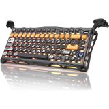 Gravastar Mercury K1 Pro Rgb Kablosuz Mekanik Gaming Klavye, Alüminyum Çerçeveli, Ingilizce Q, Cyberflare - Siyah - Turuncu