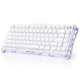 GravaStar Mercury K1 RGB Kablosuz Mekanik Gaming Klavye, İngilizce Q, Opaline White