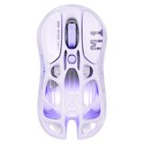 GravaStar Mercury M1 Pro Oyun Faresi, Hafif Magnezyum Alaşımı, 26.000 DPI, PAW3395DM Sensör, 5 Programlanabilir Düğme, Destek Kablolu/2.4GHz/BT, 200 Saate Kadar Pil Ömrü (Mor)