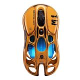 GravaStar Mercury M1 Pro Oyun Faresi, Hafif Magnezyum Alaşımı, 26.000 DPI, PAW3395DM Sensör, 5 Programlanabilir Düğme, Destek Kablolu/2.4GHz/BT, 200 Saate Kadar Pil Ömrü (Sarı)