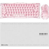 GravaStar Mercury V60 Kablolu Manyetik Gaming İngilizce Q Klavye, M2 Kablosuz Optik Mouse ve Mousepad Oyuncu Seti, Crystal Rose