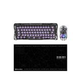 Gravastar Mercury V60 Onyx Crystal Kablolu Manyetik Gaming Klavye + X Air Kablosuz Optik Mouse Ve Mousepad Oyuncu Seti - Şeffaf