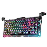 GravaStar Mercury V75 Pro HE Hall Effect Manyetik Switch Gaming Klavye, Hot-Swappable, Rapid Trigger, 8000Hz, 0.125ms Ultra Düşük Gecikme, Kablolu, RGB Işıklı, İngilizce Q, Neon Graffiti