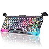 Gravastar Mercury V75 Pro Rgb Manyetik Switch İngilizce Q Neon Graffiti Kablolu Gaming Klavye
