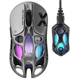 GravaStar Mercury X Pro Kablosuz Oyun Faresi - 32.000 DPI PAW 3950 Sensör, 8.000Hz Yoklama Hızı, Magnezyum Alaşımlı İçi Boş Çerçeve, RGB Aydınlatma, 5 Programlanabilir Düğme, Üç Modlu