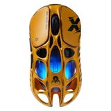 GravaStar Mercury X Ultra Hafif Oyun Faresi – Magnezyum Alaşım, 32.000 DPI, PAW 3950 Sensör, 1K Yoklama Hızı, Üç Mod, RGB, Ergonomik İçi Boş Tasarım, 5 Programlanabilir Düğme (Sarı)