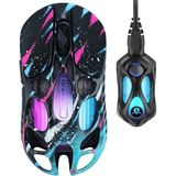 Gravastar Mercury Xpro Rgb 32K Dpı Optik Gaming Mouse+8k Dongle, Kablosuz, Magnezyum Alaşımlı, Programlanabilir 5 Tuşlu, Özel Seri, Neon Graffiti - Siyah - Mor