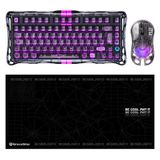 Gravastar V75 Lite Manyetik Kablolu Gaming Klavye, M2 Kablosuz Optik Mouse ve Mousepad Oyuncu Seti,