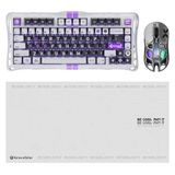 Gravastar V75 Manyetik Kablolu Gaming Klavye, XPro Kablosuz Optik Mouse ve Mousepad Oyuncu Seti (Mecha Gray)