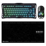 Gravastar V75 Manyetik Kablolu Gaming Klavye, XPro Kablosuz Optik Mouse ve Mousepad Oyuncu Seti, Ste