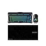 Gravastar V75 Manyetik Kablolu Gaming Klavye, Xpro Kablosuz Optik Mouse ve Mousepad Oyuncu Seti, Stealth Black - Siyah