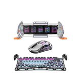 Gravastar V75 Pro Cyberpunk Kablolu Manyetik Gaming Klavye X Pro Kablosuz Optik Mouse Ve Dijital Resim Çerçevesi Oyuncu Seti - Gri