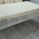 Gravel Krem Papatya 180x280 cm Örgü Masa Örtüsü
