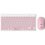 Gravion KM-BT37 Pembe Kablosuz Klavye Mouse Set – Bluetooth + USB Dongle 2.4g, Türkçe Q, Çoklu Cihaz
