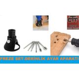 Gravür için Freze Seti+Kanal Açma Sabitleme Aparatı