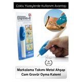 #GravürOyma Çelik Mobilya Deri Takı Markalama Takımı Metal Ahşap Cam Gravür Oyma Kalemi Elektrikli K
