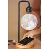 Gray Line Gry XF02 Ay Görünümlü Kablosuz Şarj Özellikli Gece Lambası - Siyah Nel1 - BELİRTİLMEMİŞ - Çok Renkli